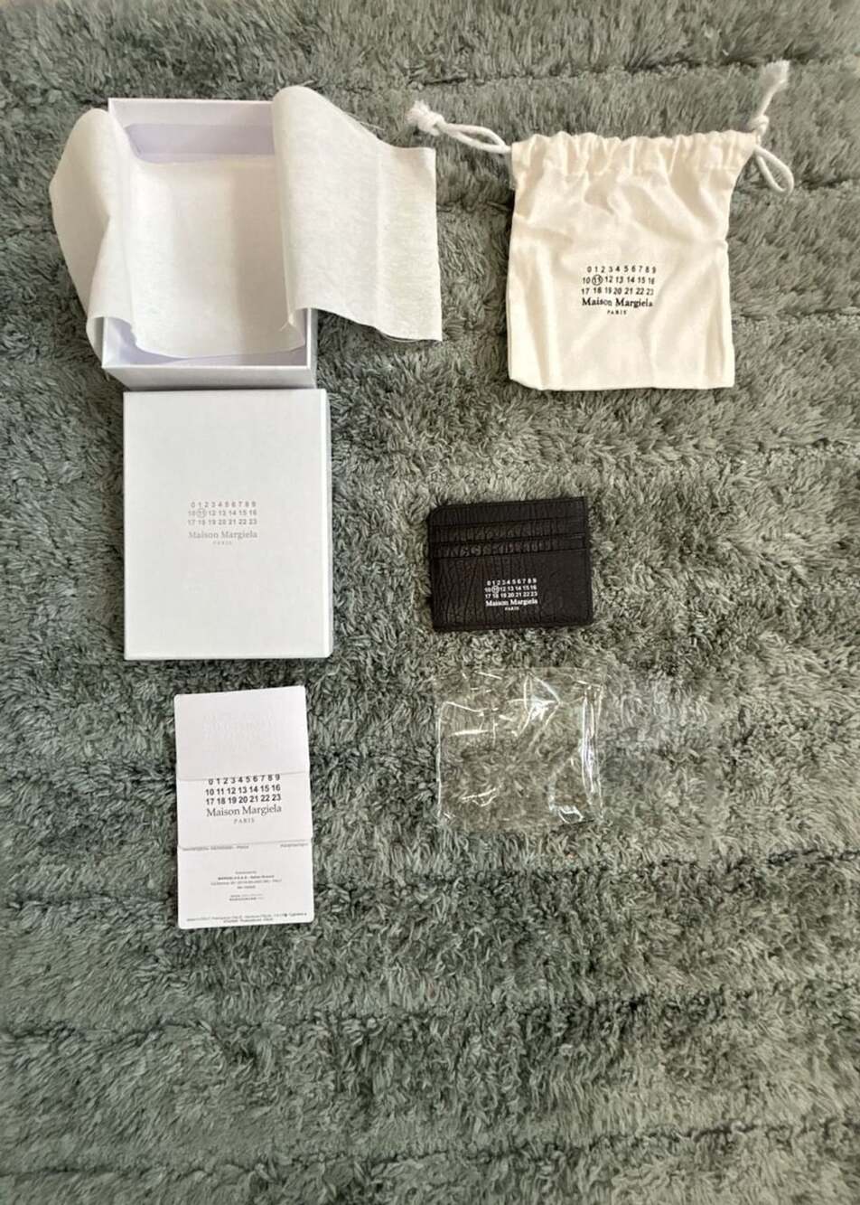 Maison Margiela Grained Leather Card Holder with Signature Four Stitches